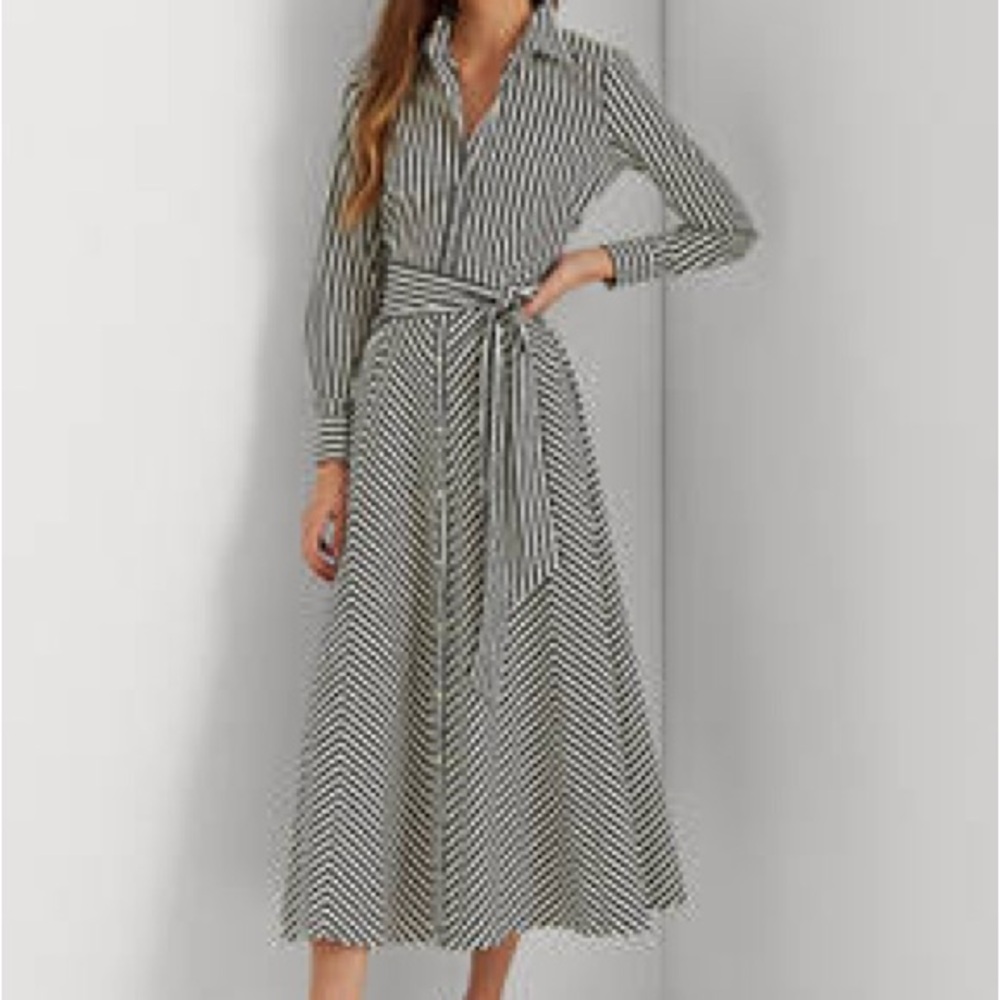 Striped Maxi Shirt Dress